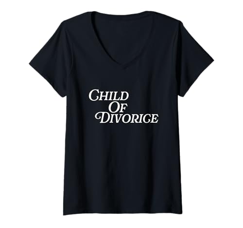 Damen Scheidungskind Kinder Geschiedene Eltern Trennung sarkastisch T-Shirt mit V-Ausschnitt Damen Scheidungskind Kinder Geschiedene Eltern Trennung sarkastisch T-Shirt mit V-Ausschnitt von Child Of Divorce Separated Parents Funny Divorce