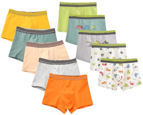 Childapjs Jungen Unterhosen 10 Pack Boxershort-Kinder Unterwäsche Organic Bio Baumwolle - Größe 92 bis 188(10pieces01,146-152cm) von Childapjs