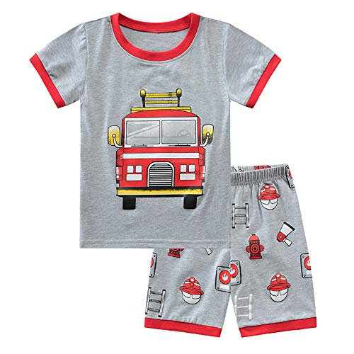 Childapjs Kinder Jungen Schlafanzug Sets Kurz Ärmel Baumwolle Nachtwäsche Größe 86-134(Lastwagen1,122) von Childapjs