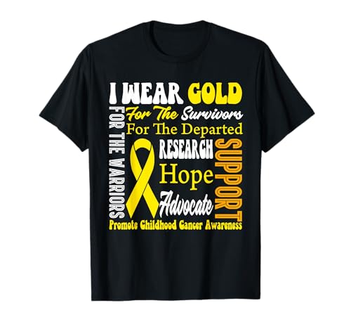 We Wear Gold T-Shirt zur Krebsaufklärung im Kindesalter für Kinder T-Shirt We Wear Gold T-Shirt zur Krebsaufklärung im Kindesalter für Kinder T-Shirt von Childhood Cancer Awareness Gifts.