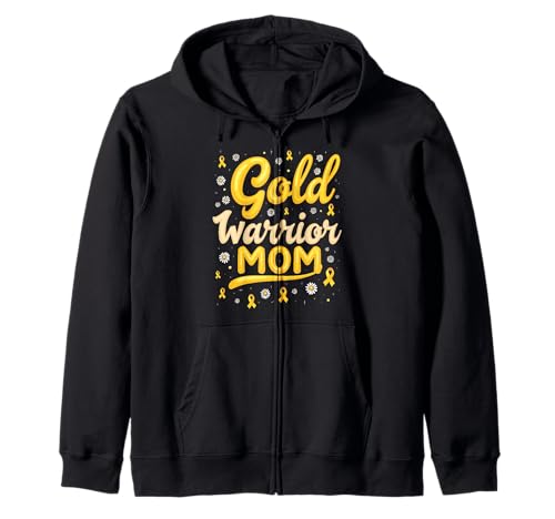 Kindheitskrebs-Bewusstsein Mama Kapuzenjacke von Childhood Cancer Awareness Mom Support Apparel