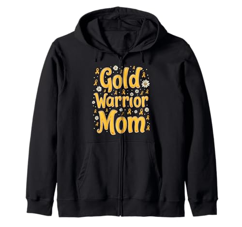 Kindheitskrebs-Bewusstsein Mama Kapuzenjacke von Childhood Cancer Awareness Mom Support Apparel