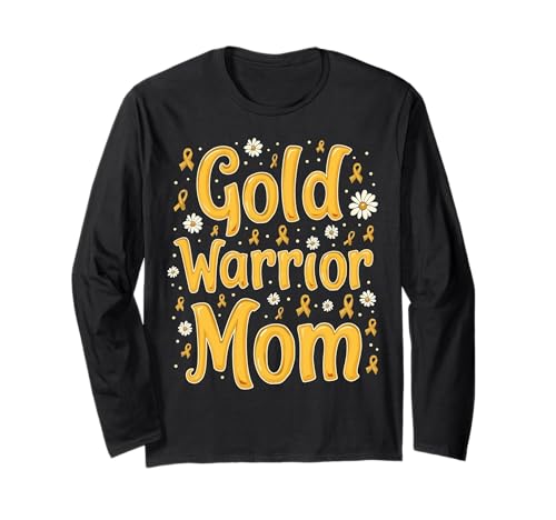 Kindheitskrebs-Bewusstsein Mama Langarmshirt von Childhood Cancer Awareness Mom Support Apparel