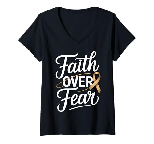 Damen Bewusstsein für Krebs im Kindesalter T-Shirt mit V-Ausschnitt Damen Bewusstsein für Krebs im Kindesalter T-Shirt mit V-Ausschnitt von Childhood Cancer Awareness Support Apparel Co
