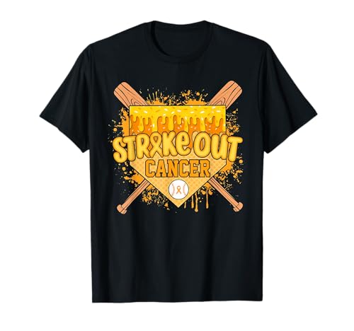 Baseball Ice Cream Drip Strike Out Childhood Cancer Boy Kid T-Shirt Baseball Ice Cream Drip Strike Out Childhood Cancer Boy Kid T-Shirt von Childhood Cancer Awareness Yellow Ribbon Women Men
