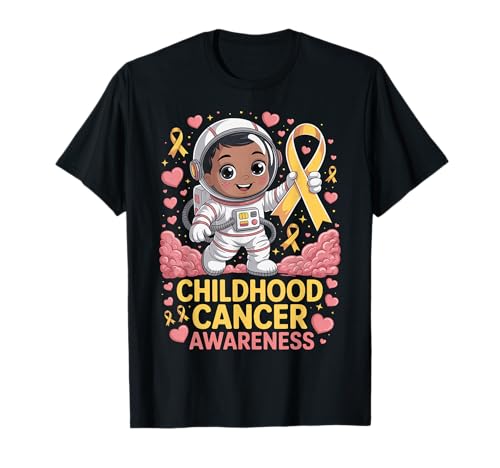 Black Girl Kindheit Krebs Astronaut September Bewusstsein T-Shirt Black Girl Kindheit Krebs Astronaut September Bewusstsein T-Shirt von Childhood Cancer Tees NYC