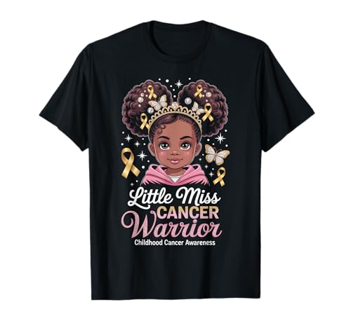 Black Girl Kindheit Krebs Krieger September Bewusstsein Kinder T-Shirt Black Girl Kindheit Krebs Krieger September Bewusstsein Kinder T-Shirt von Childhood Cancer Tees NYC