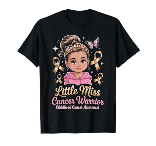 Kindheit Krebs Krieger Mädchen September Bewusstsein Kinder T-Shirt von Childhood Cancer Tees NYC