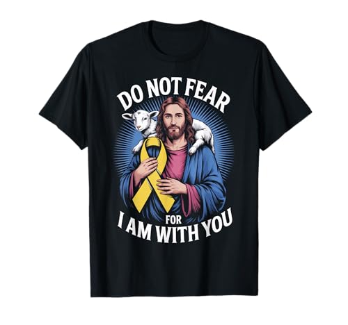Krebsband für Kinder, christliches Jesus, keine Angst vor Lamm T-Shirt Krebsband für Kinder, christliches Jesus, keine Angst vor Lamm T-Shirt von Childhood Cancer Tees NYC