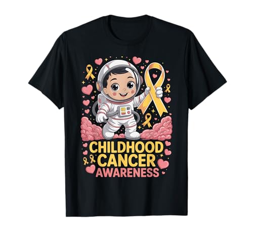 Mädchen Kindheit Krebs Astronaut September Bewusstsein Kid STEM T-Shirt Mädchen Kindheit Krebs Astronaut September Bewusstsein Kid STEM T-Shirt von Childhood Cancer Tees NYC