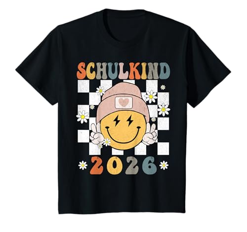 Kinder Schulkind 2026 Groovy Retro Schulanfang T-Shirt von Children School 2026 HHL