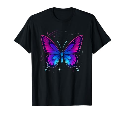 Fuchsia Space Schmetterlinge für Kinder und Jugendliche Tweens T-Shirt von Children Tweens Butterfly Space Magic Nature Clubs