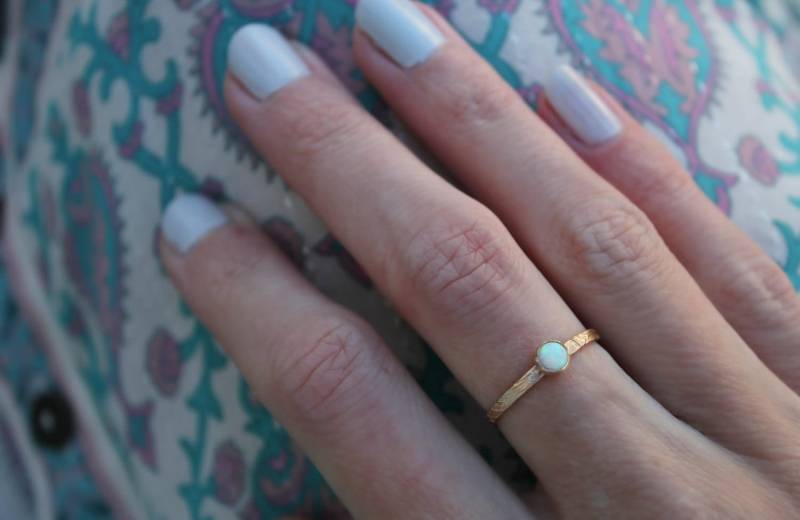 Goldring Stapelbar, Opalring, 14K Gold Filled Ring, Stapelring, Midi Stapelbarer Ring Goldring Stapelbar, Opalring, 14K Gold Filled Ring, Stapelring, Midi Stapelbarer Ring von ChildrenofFlowers