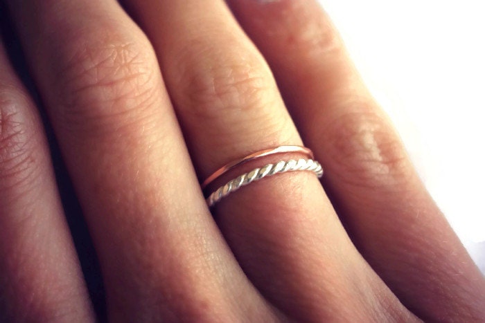 Knöchelringe - Midiringe Stapelringe Aus Sterlingsilber Und Roségold von ChildrenofFlowers