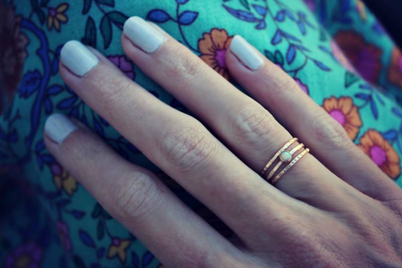 Opalring Set ∙ Goldringe 3Er Ringe 14K Gold Filled Geschenke Für Sie Opalring Set ∙ Goldringe 3Er Ringe 14K Gold Filled Geschenke Für Sie von ChildrenofFlowers