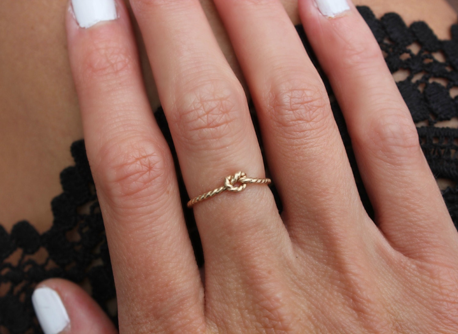 Versprechensring, Knotenring - Unendlichkeitsring, Goldring Silberring, Stapelring von ChildrenofFlowers