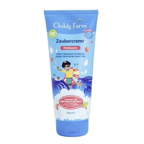 Childs Farm Zaubercreme 200 ml | Himbeere | Für empfindliche oder trockene Haut | 24-Stunden-Feuchtigkeitsversorgung von Childs Farm