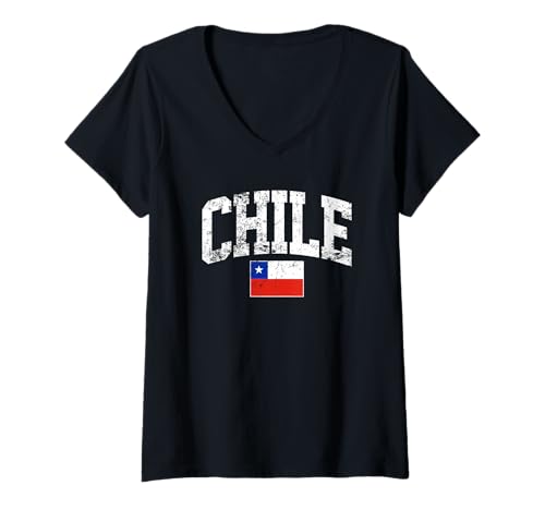 Damen Chile Urlaub Chile Reise nach Chile Geschenk Chile Souvenir T-Shirt mit V-Ausschnitt Damen Chile Urlaub Chile Reise nach Chile Geschenk Chile Souvenir T-Shirt mit V-Ausschnitt von Chile vacation Chile trip to Chile Gift Chile