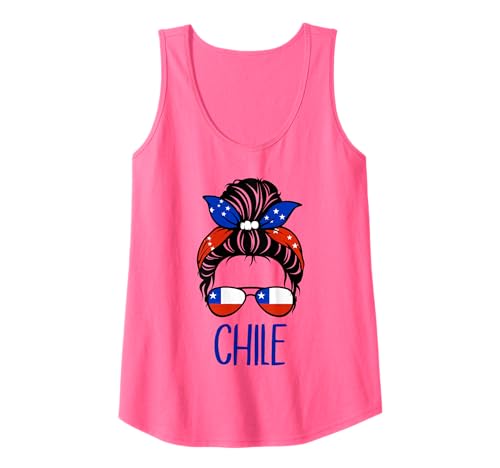 Patriotische Chile Messy Bun chilenische Flagge Mädchen Kinder Tank Top Patriotische Chile Messy Bun chilenische Flagge Mädchen Kinder Tank Top von Chilean Chile Flag Designs