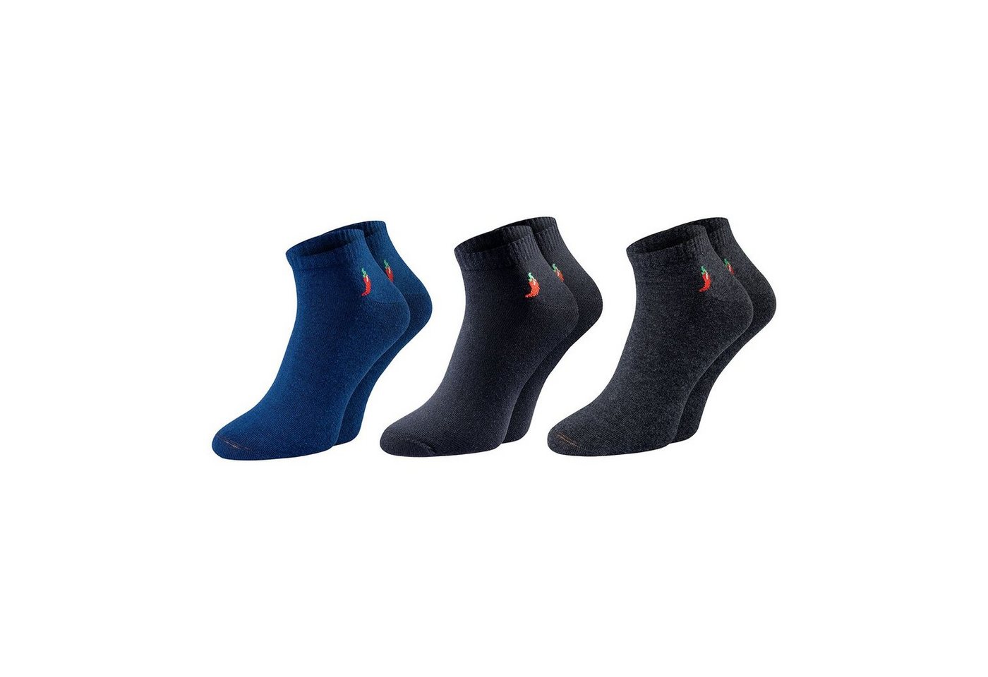 Chili Lifestyle Strümpfe Quarter Dark Socken, 3 Paar, für Damen und Herren, Sport, Freizeit von Chili Lifestyle