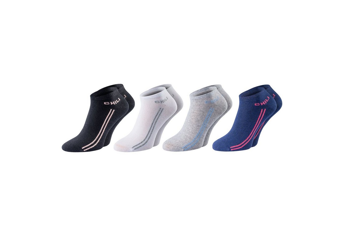 Chili Lifestyle Strümpfe Sneaker Woman Socken, 4 Paar, für Damen, Sport, Freizeit, Baumwolle von Chili Lifestyle