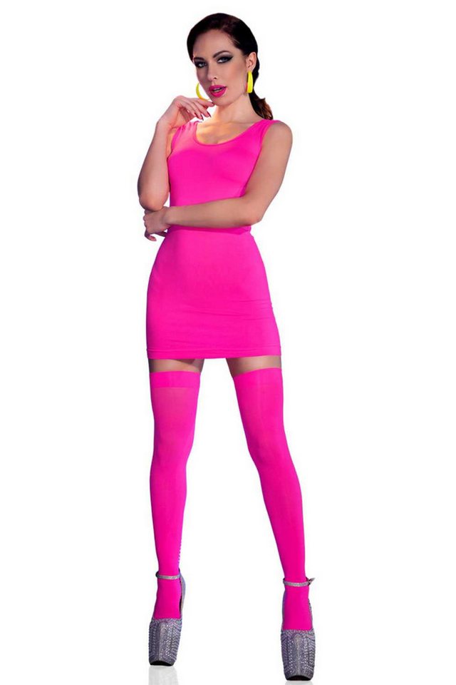 Chilirose Minikleid Minikleid + Strümpfe CR4305 neonpink von Chilirose