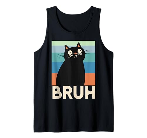 Herren Bruh Cat Meme, lustige Schwarze Katze, sarkastischer Humor Tank Top Herren Bruh Cat Meme, lustige Schwarze Katze, sarkastischer Humor Tank Top von Chill Cat Creations