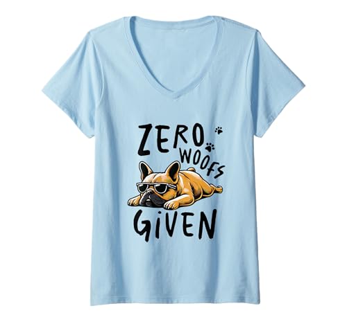 Damen Coole französische Bulldogge Chill Vibes T-Shirt mit V-Ausschnitt Damen Coole französische Bulldogge Chill Vibes T-Shirt mit V-Ausschnitt von Chill French Bulldog Vibes Relaxing Fun