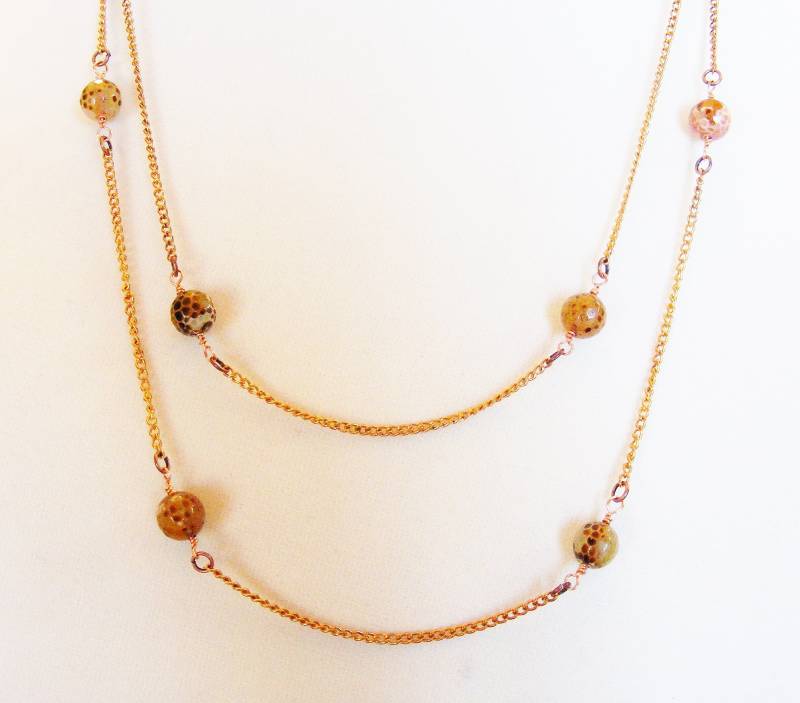 Mehrfarbige Achat Und Messing Halskette, Durchscheinend, Kette, Drapieren Mehrfarbige Achat Und Messing Halskette, Durchscheinend, Kette, Drapieren von ChillasWalkBoutique