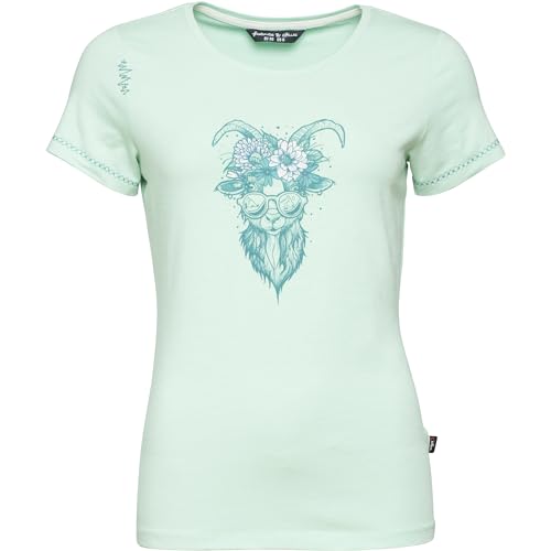 Chillaz Damen Gandia Alps Love T-Shirt, Light Green, 34 von Chillaz