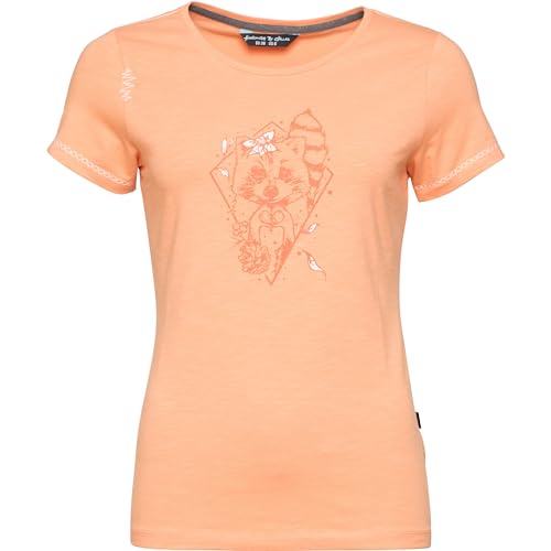 Chillaz Damen Gandia Little Bear Heart T-Shirt, Coral, 38 von Chillaz