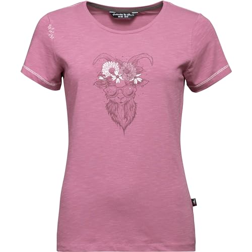 Chillaz Gandia Alps Love T-Shirt Women, 38/38 Damen, Bordeaux von Chillaz