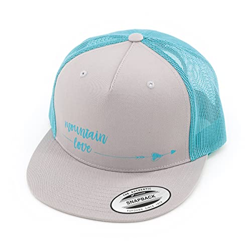 Chillaz Mountain Love Cap Blau-Grau - Stylische Bequeme Basecap, Größe One Size - Farbe Light Blue von Chillaz