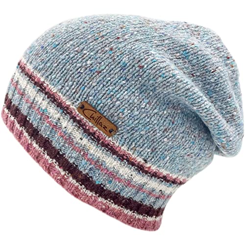 Chillaz Oslo Beanie Gestreift - Kuschelige warme Mütze, Größe One Size - Farbe Light Blue Melange von Chillaz