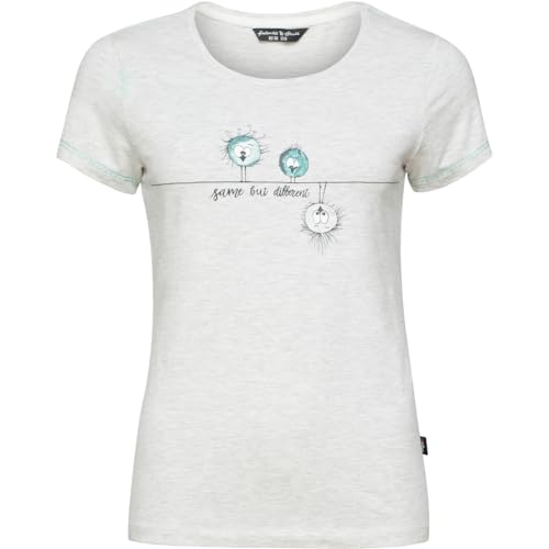 Chillaz Saile Same But Different T-Shirt Women, 38/38 Damen, Light Grey Melange-Mint von Chillaz