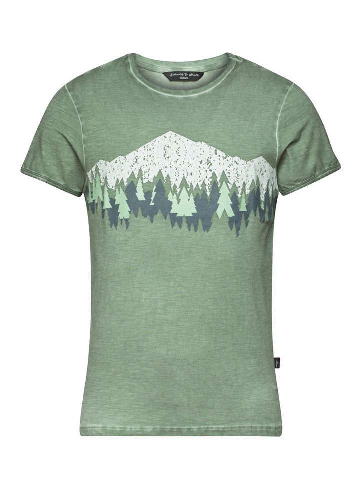 Chillaz T-Shirt Woods And Mountains green washed von Chillaz