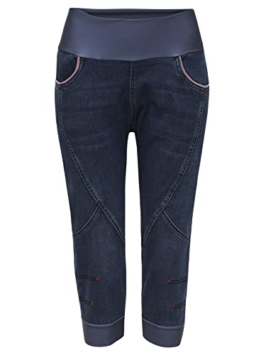 Chillaz W Fuji 2.0 3/4 Pant Blau - Elastische Bequeme Damen Kletterhose, Größe 36 - Farbe Denim Dark Blue von Chillaz