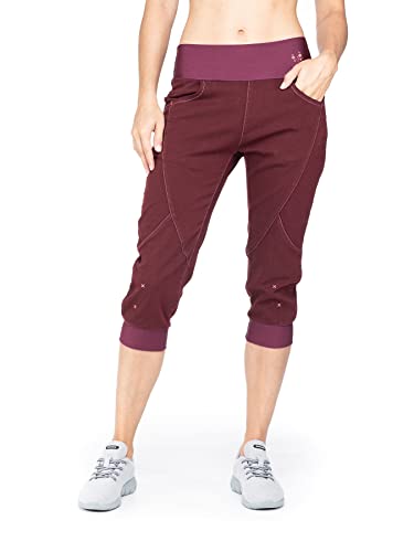 Chillaz W Fuji 3/4 Pant Rot - Elastische stylische Damen 3/4 Kletterhose, Größe 36 - Farbe Mahogany von Chillaz