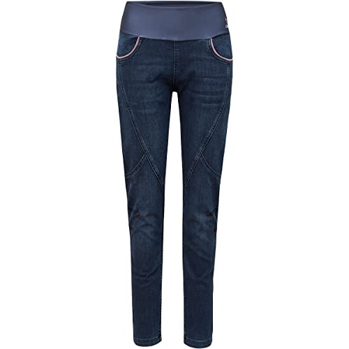 Chillaz W Fuji Pant Blau - Elastische robuste Damen Kletterhose, Größe 36 - Farbe Denim Dark Blue von Chillaz