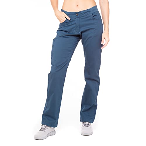 Chillaz W Jessy Pant Blau - Komfortable elastische Damen Baumwoll Kletterhose, Größe 38 - Farbe Dark Blue von Chillaz