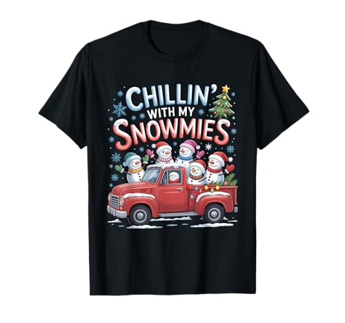 Pickup Truck Schneemänner Chillin with My Snowmies Christmas Kids T-Shirt Pickup Truck Schneemänner Chillin with My Snowmies Christmas Kids T-Shirt von Chillin Snowman Family Matching Xmas Apparel