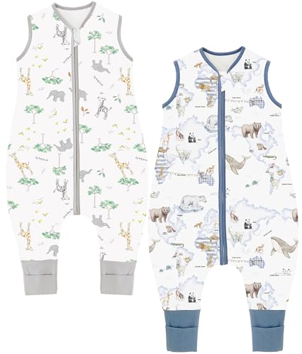 Chilsuessy Baby Schlafsack mit Füßen 2er Pack 2.5 Tog Kinder Ganzjahres Schlafsack Warm Baby Schlafsack mit Beinen Winter, 2.5 Tog/Giraffenwald + Tierkarte, 70cm/Baby Höhe 75-85cm Chilsuessy Baby Schlafsack mit Füßen 2er Pack 2.5 Tog Kinder Ganzjahres Schlafsack Warm Baby Schlafsack mit Beinen Winter, 2.5 Tog/Giraffenwald + Tierkarte, 70cm/Baby Höhe 75-85cm von Chilsuessy