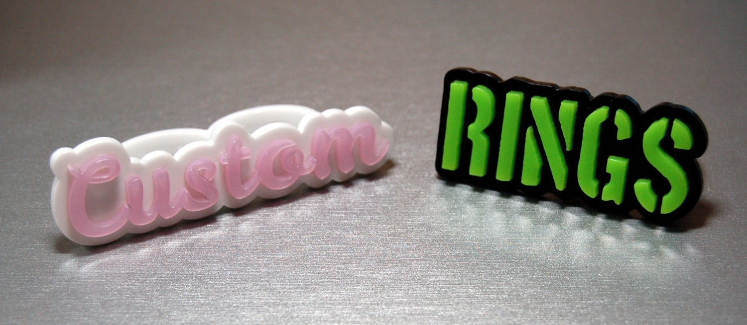 Personalisierte Benutzerdefinierte Acryl Ring - Brautjungfer Geschenk von ChimericGarnish