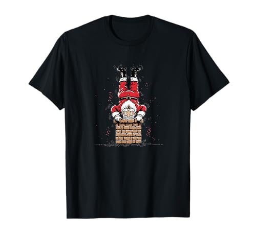 Hübscher Weihnachtsmann mit Kaminoptik für Jungen und Mädchen T-Shirt Hübscher Weihnachtsmann mit Kaminoptik für Jungen und Mädchen T-Shirt von Chimney Santa Outfit