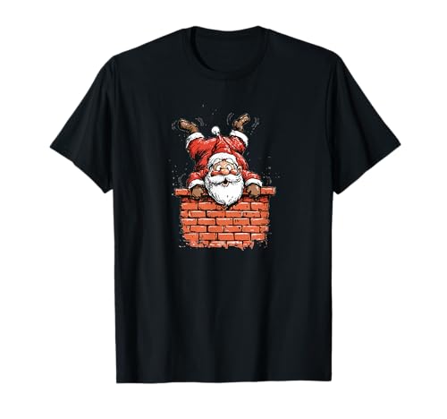 Lustig aussehender Weihnachtsmann mit Schornstein für Erwachsene und Kinder T-Shirt Lustig aussehender Weihnachtsmann mit Schornstein für Erwachsene und Kinder T-Shirt von Chimney Santa Outfit