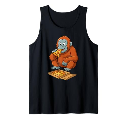 Schimpanse Tierliebhaber Pizza Zoo Jungen Mädchen Kinder Tank Top Schimpanse Tierliebhaber Pizza Zoo Jungen Mädchen Kinder Tank Top von ChimpanzeeAxis1
