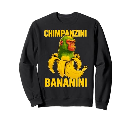 Kids Pun Monkey Meme Italian Brainrot Chimpanzini Bananini Sweatshirt Kids Pun Monkey Meme Italian Brainrot Chimpanzini Bananini Sweatshirt von Chimpanzini Bananini Italian Brainrot Gifts