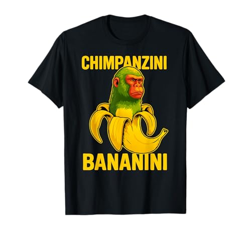 Kids Pun Monkey Meme Italian Brainrot Chimpanzini Bananini T-Shirt von Chimpanzini Bananini Italian Brainrot Gifts