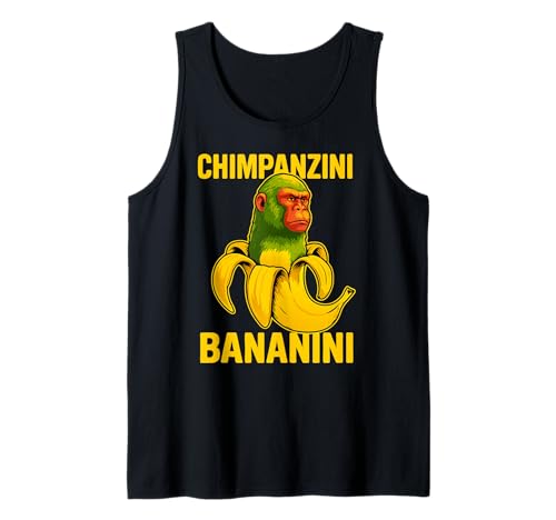 Kids Pun Monkey Meme Italian Brainrot Chimpanzini Bananini Tank Top von Chimpanzini Bananini Italian Brainrot Gifts