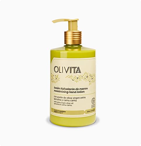 Olivita Hand Lotion, Feuchtigkeitsspendende Handlotion mit Aloe Vera, Nativem Olivenöl extra & Camu Camu, Vegan, Bio Kosmetik, Naturkosmetik – 380ml von La Chinata
